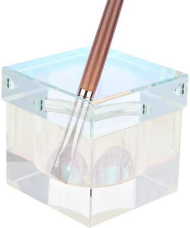 Monomer Cup 2 Inch Square Crystal Glass Nail Dish for Monomer with Lid High Transparency Nail Cup for Nail Art Acrylic Liquid Dazzling Colors Dappen Dish - Buy Online on GoSupps.com