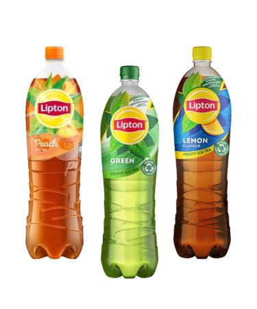 Iced Tea Mix Pack - Lemon Green Tea Peach Flavors - Refreshing Drink - 1.5L Each (Pack of 3)