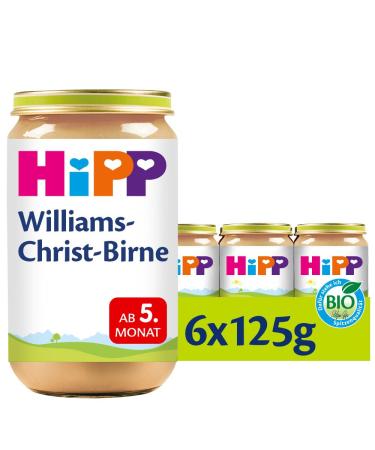 HiPP Fruits Williams-Christ-Pear pack of 6 (6 x 125 g) H 4230 Will.-Christ-Pear 125g 125 g (pack of 6) Will.-Christ-Pear - Buy Online on GoSupps.com