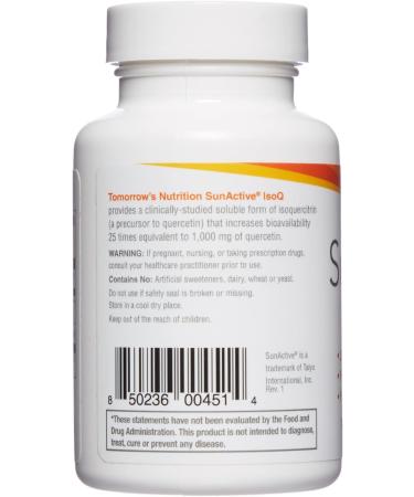 Tomorrow's Nutrition SunActive IsoQ - 25x More Bioavailable Quercetin Supplement - Buy Online on GoSupps.com