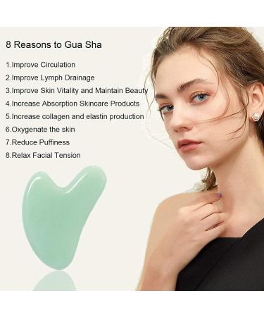 Ditind Jade Gua Sha Facial Tool for Face Massage and Acupuncture Therapy - Buy Online on GoSupps.com