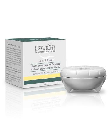 LAVILIN Foot Deodorant Cream - Neutralizes Foot Odor for Up to 7 Days | The Different Way to Prevent Embarrassing Smells Aluminum Alcohol Paraben Free | Cruelty-Free and Kind to Your Skin Standard