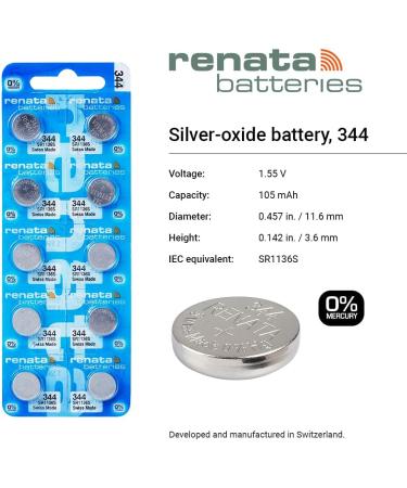Buy Renata Watch Batteries #344 - 2 Pcs | Premium International Shipping - Buy Online on GoSupps.com