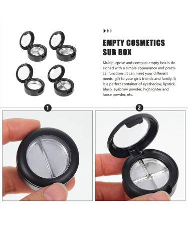 FRCOLOR 6pcs Eye Shadow Box Black Eyeshadow Cosmetic Sample Cases Cosmetic Holders Organizer Travel Filling - Buy Online on GoSupps.com