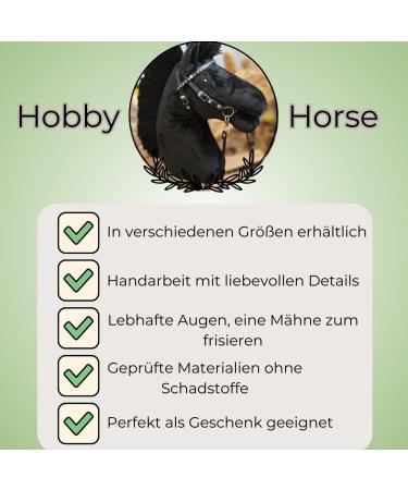 Buy KHT Aria Shop Hobby Horsing Plush Horse - Trendy Sports Toys for Dressage Exercises | Handmade A3 Black Hobby Horse - Buy Online on GoSupps.com