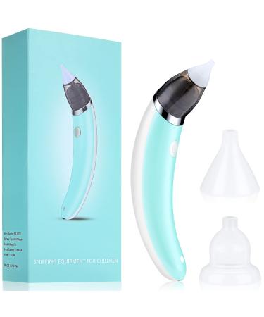 Baby Nasal Aspirator Automatic Nasal Sucker Electric Baby Nose Cleaner Nose Mucus Boogies with 5 Levels of Suction Rechargeable Portable Mucus Remover for Newborn Infant Toddler Toddler (Green) 1 Count (Pack of 1)