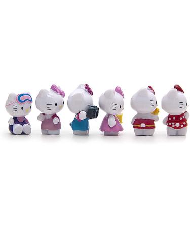 Cute Cat Characters Mini Figures Set - Ideal for Cake Toppers, Plant Decor, Automobiles, and Garden Decoration - 6 Pcs Lovely Kitty Figurines Collection - Buy Online on GoSupps.com