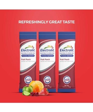 Electrolit Electrolytes Powder Packets Fruit Punch 8 Pack Powdered Hydration Packets for Dehydration & Rehydration Post Workout Flavored Hydrating Drink Mix Gluten Free Daily Water Enhancer Sticks - Buy Online on GoSupps.com