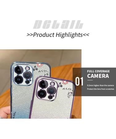 Tivenfezk Nadoli Glitter Diamond Case for Xiaomi Redmi Note 9S | Sparkle Flower Butterfly Soft Silicone Protective Cover - Stylish & Durable Purple Design - Buy Online on GoSupps.com