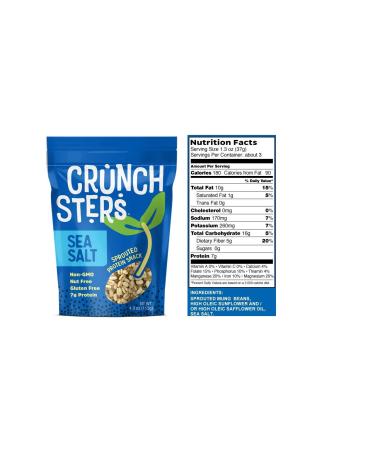 Crunchsters Sea Salt Snack - 4oz Bag | Healthy Crunchy Snack, 1-Pack - Buy Online on GoSupps.com