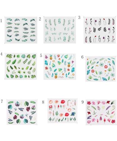 Various DIY Slider Simple Summer Water Sticker Decoration Nail Stickers Flower And Leaf Art(STZ-824) - Buy Online on GoSupps.com