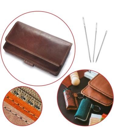 Mayboos Wooden Needle Case with Leather Stitching Needles - Sewing Needle Storage for Hand Crafts & Knitting - Buy Online on GoSupps.com