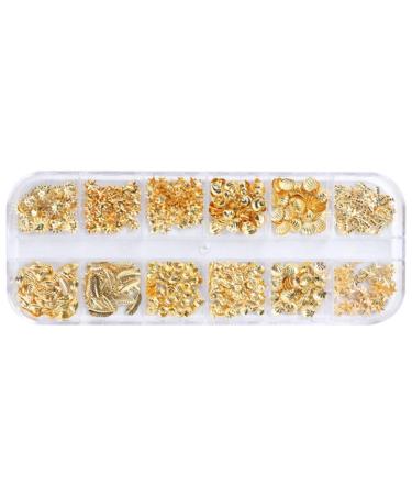 Minkissy Metal Nail Art 3D Sea Star Shell Rivet Gems Nail Art Jewels Beads Decoration Nail Salon Studs Tips Manicure Stickers for Women Lady Girls