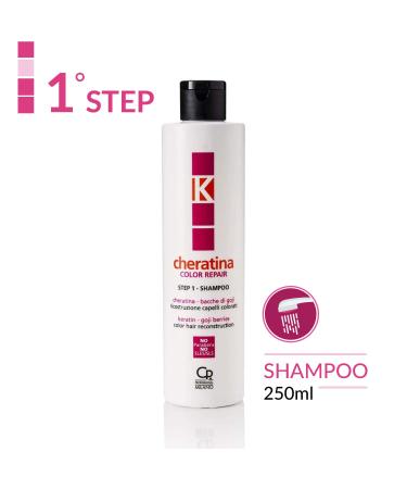 K-Cheratina Color Repair Treatment | Professional Shampoo Goji Berry Mask Serum & Keratin Drops for Colored & Bleached Hair - International Shipping Available - Buy Online on GoSupps.com