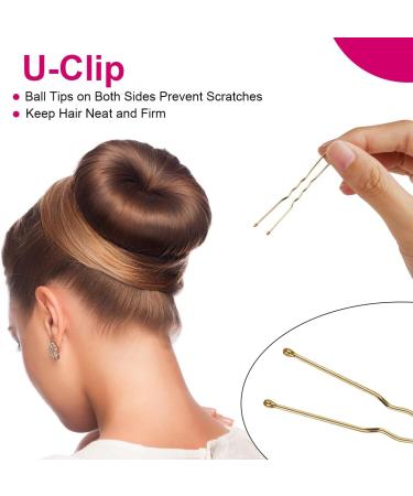 URAQT Hair Donut Bun Maker Set - 4 Pcs Ring Style Shaper with Hair Pins - Blonde Chignon Doughnut Bun - Hair Accessories for Girls, Women - Beige-2 Sizes - Buy Online on GoSupps.com