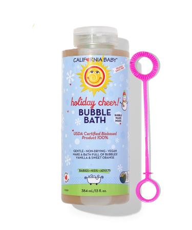 California Baby Holiday Bubble Baths - No Tear , Pure Essential Oils for Bathing, Hot Tubs, or Spa Use, Moisturizing Organic Aloe Vera and Calendula Extract, 100% Plant-Based - USDA Certified, 13oz