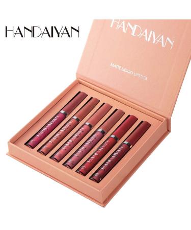 Dantazz 6PC Matt Liquid Lipstick Set - Long-lasting Waterproof Nude Lipsticks & Gloss | Exquisite Color Intensity - Buy Online on GoSupps.com