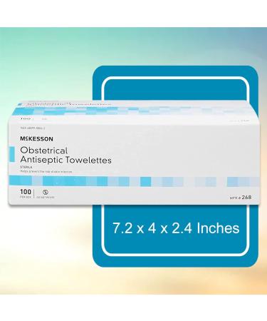 McKesson Obstetrical Antiseptic Towelettes Wipes - 100 Sterile Individual Packets, Clean Scent - 1 Pack (100 Count) - Buy Online on GoSupps.com