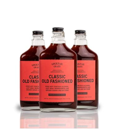 Cocktail Crate Old Fashioned Drink Mixer | Award-Winning Craft Cocktail Mixer for Classic Old Fashioned - Premium Cocktail Syrup Handcrafted with Aromatic Bitters & Demerara Sugar | 12oz - 3 pack 12.7 Fl Oz (Pack of 3)
