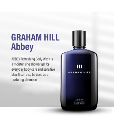 Graham Hill Abbey Refreshing 2 in 1 Hair & Body Wash 100 ml Moisturizing Mens Shower Gel for Everyday Body Care and Sensitive Skin Woody- Bergamot Scent Mens Body Wash and Nurturing Shampoo - Buy Online on GoSupps.com