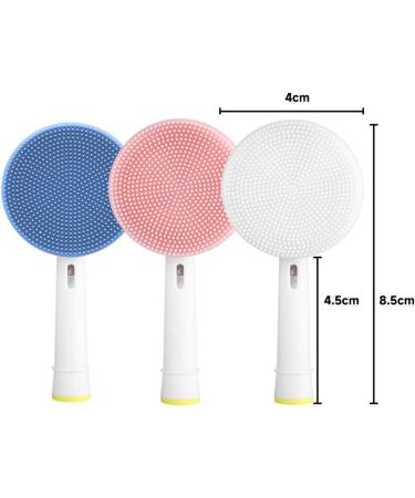 Cleansing Brush Head Silicone Facial Cleanser Portable Replacement Brush Head Washing Brush Head Pink - Buy Online on GoSupps.com