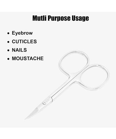 Nail Manicure Scissors for Beard/Mustache Ear Facial Hair Eyebrows Eyelashes for Men and Women (Nail Scissor 3) - Buy Online on GoSupps.com