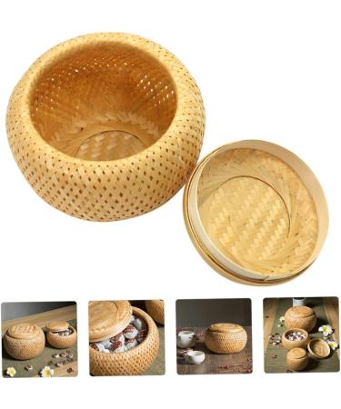 Cabilock Flower Tea Basket Containers for Food Tea House Basket Household Storage Rack Weaving 10X10X8CM As Shown - Buy Online on GoSupps.com