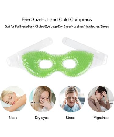 NEWGO Cold Eye Mask Reusable Cooling Eye Mask with Mint Scent for Migraine Puffy Tired Eyes Dark Circles Headaches Hangovers Sinus Pain - Green - Buy Online on GoSupps.com