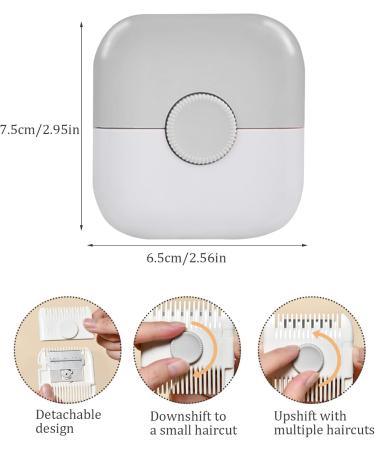 Split Ends Hair Trimmer for Women 2 in 1 Mini Portable Cute Hair Brush Detachable Dustproof Knob Adjustable Stainless Steel Slicer Hair Clipper Grey Split Ends Hair Trimmer - Buy Online on GoSupps.com