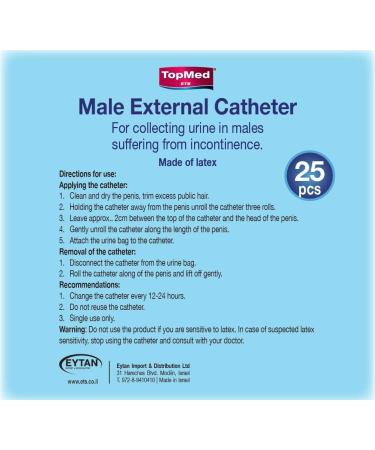 25 Count Male External Catheter Urinal Bags - Single Use, Small 20mm (0.8 Inch) - Quick Relief - Buy Online on GoSupps.com