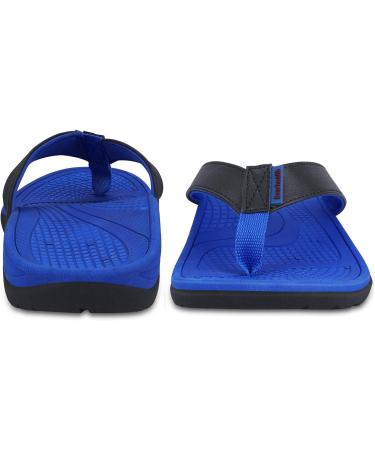 Everhealth Men's Orthotic Flip Flops - Arch Support Sandals for Plantar Fasciitis Relief - Size 9, Blue - Buy Online on GoSupps.com