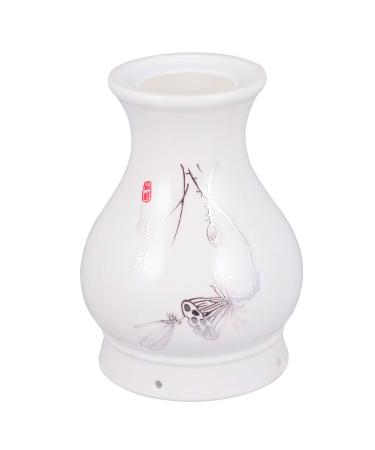 Heallily ceramic moxa tank stick burner portable moxibusion sticks cover smoke -free moxa box pure high penetration for salon office house blue