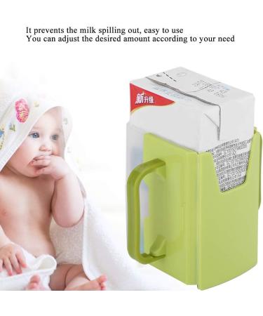 Durable Adjustable Milk Carton Holder for Toddlers - Spill-Proof Kids Milk Holder (Green) - Buy Online on GoSupps.com