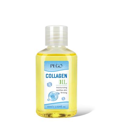 PEGO Collagen Body Oil,Skin Moisturizer,Massage Oil,Hydrating Skin Moisturizer & Spa-Grade Massage Oil,Targets Dry Patches, Rough Heels & Dull Skin,Multi-Area Use for Face, Body, Legs & Feet (1Pack) 2.03 Fl Oz (Pack of 1)