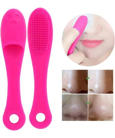 Silicone Face Cleansing Brush - Blackhead Removal & Pore Cleaner | Dark Rose Red Massage Tool - Buy Online on GoSupps.com