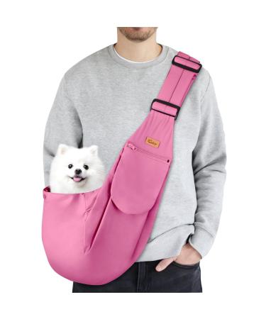 Cuby dog carrier pocket adjustable turnable puppy pepper application for small medium-sized dogs sling cat pocket with Kifco's shoulder strap Storage bags & safety belt for walks Adjustable clip pink - Buy Online on GoSupps.com