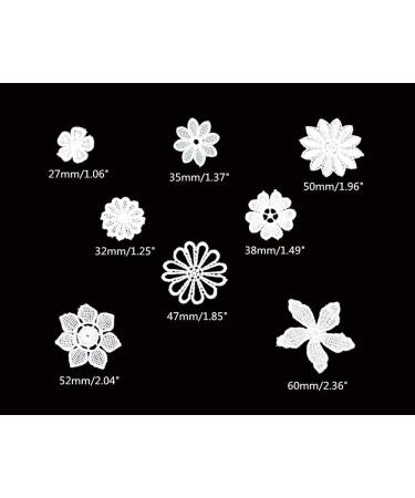 Honbay 40pcs White Lace Flower Applique Patches for Sewing Craft Decoration - Buy Online on GoSupps.com