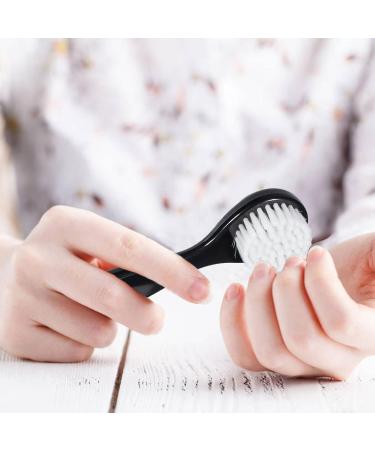 4 Pack Soft Bristle Facial Cleansing Brush with Lid - Gentle Exfoliating and Massage - Black - Buy Online on GoSupps.com