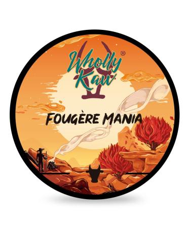 Foug re Mania Tallow Shaving Soap. Enriched with Donkey Milk Water Buffalo Milk Whey Proteins Omega 3 Omega 6 Hops Extract. Neroli Lavender Amber Oakmoss Coumarin Tonka Bean Musk Labdanum