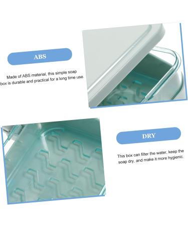 HEASOME Box Soap Holder Shower Soap Case Soap Bar Plastic Storage Containers for Clothes Leak Plastic Serving Trays Lidded Tin Big Shampoo Bar Soap Dish Abs Travel Toiletries Articulated Sky-blue 13.5X9CM - Buy Online on GoSupps.com