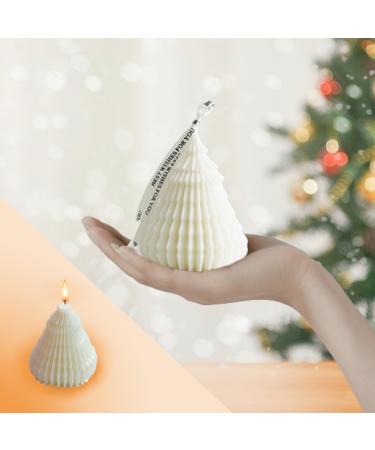 Christmas Candles Scented Christmas Tree Shaped Taper Candles Aromatherapy Candle Aromatherapy Small Ornaments Novelty Candles Soy Wax Candle for Home Party Dinner Decorations Candle Gifts
