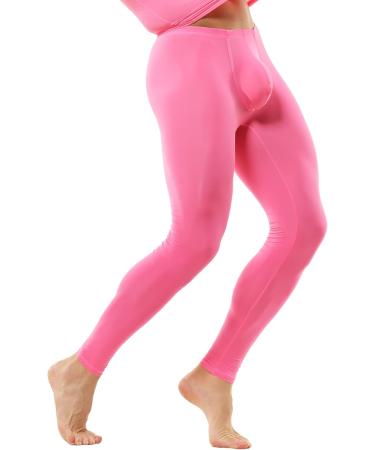 QiaTi Men's Long Johns Bottoms - Comfortable XL Pink Long Johns Underwear for Men | International Shipping Available - Buy Online on GoSupps.com
