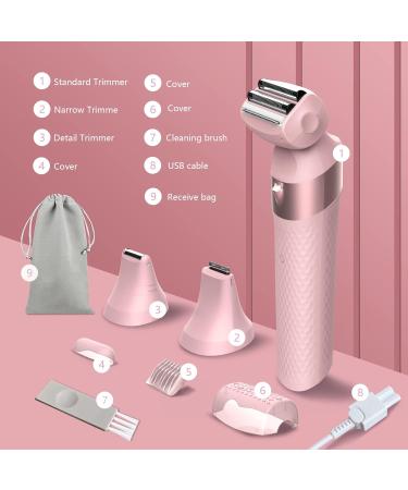 Buy SCDOM 3-in-1 Electric Intimate Razor for Women - Perfect for Bikini Zone Arms Legs & Armpits - Non-Slip Handle & Double Float Foils - Pink - Buy Online on GoSupps.com
