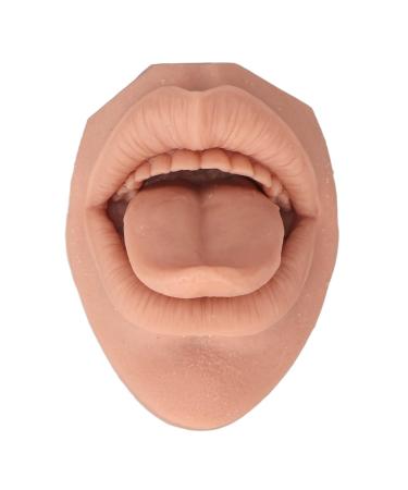 Soft Silicone Tongue Model with Acrylic Stand | Life-like Mouth Model for Jewelry & Piercing Practice | Ideal for Nursing Training - Meat Blonde - Buy Online on GoSupps.com