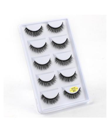 UAMOU 10/50/100 Boxes Mink Eyelashes Fluffy 3D Mink Lashes Makeup Natural Long Volume False Eyelashes Bulk Faux Cils Custom Cheerfully (Color : 5 Pairs X06 Size : 10 Boxes)