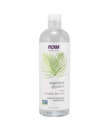 NOW Solutions, Vegetable Glycerin, 100% Pure, Versatile Skin Care, Softening and Moisturizing, 16-Ounce 16 Fl Oz (Pack of 1)