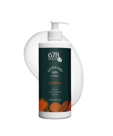 678Brazil Extra Dry Skin Moisturizing Lotion - Deep Hydration - Repairs Dehydrated Skin Daily Use Moisturizer - Copaiba & Passion Fruit - 16.91 Fl Oz
