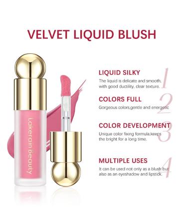 Soft Creamy Liquid Blush Makeup in Cherry Red - LongWearing Multi-Use Tint Stick for Cheek & Lips, Dewy Finish, Natural-Looking - Buy Online on GoSupps.com