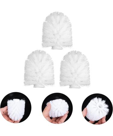 Solustre 3-Pack Toilet Brush Replacement Heads - White Plastic Cleaning Brushes for Thorough Toilet Bowl Care - Buy Online on GoSupps.com