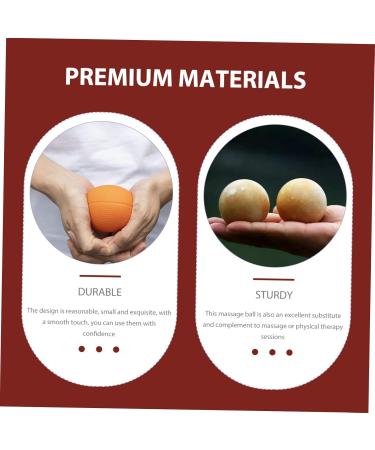 Beavorty 4 Sets Handball & Massage Balls - Wooden Hand Rolling Balls for Massage Therapy - Portable Mahogany Doll Head Massage Balls - Buy Online on GoSupps.com
